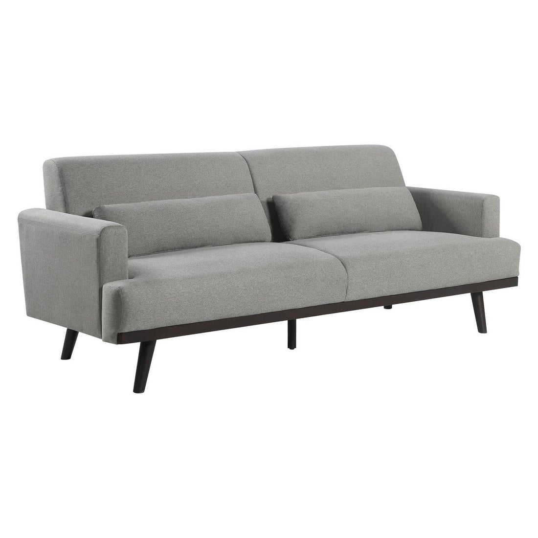 Blake Upholstered Sofa with Track Arms Sharkskin and Dark Brown 511121