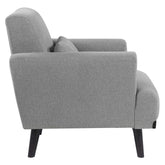 Blake Upholstered Chair with Track Arms Sharkskin and Dark Brown 511123