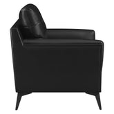 Moira Upholstered Tufted Living Room Set with Track Arms Black 511131-S3