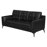 Moira Upholstered Tufted Sofa with Track Arms Black 511131