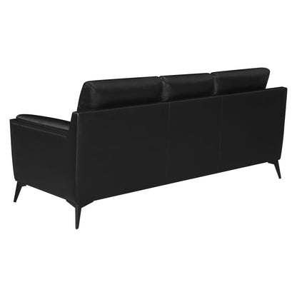 Moira Upholstered Tufted Sofa with Track Arms Black 511131