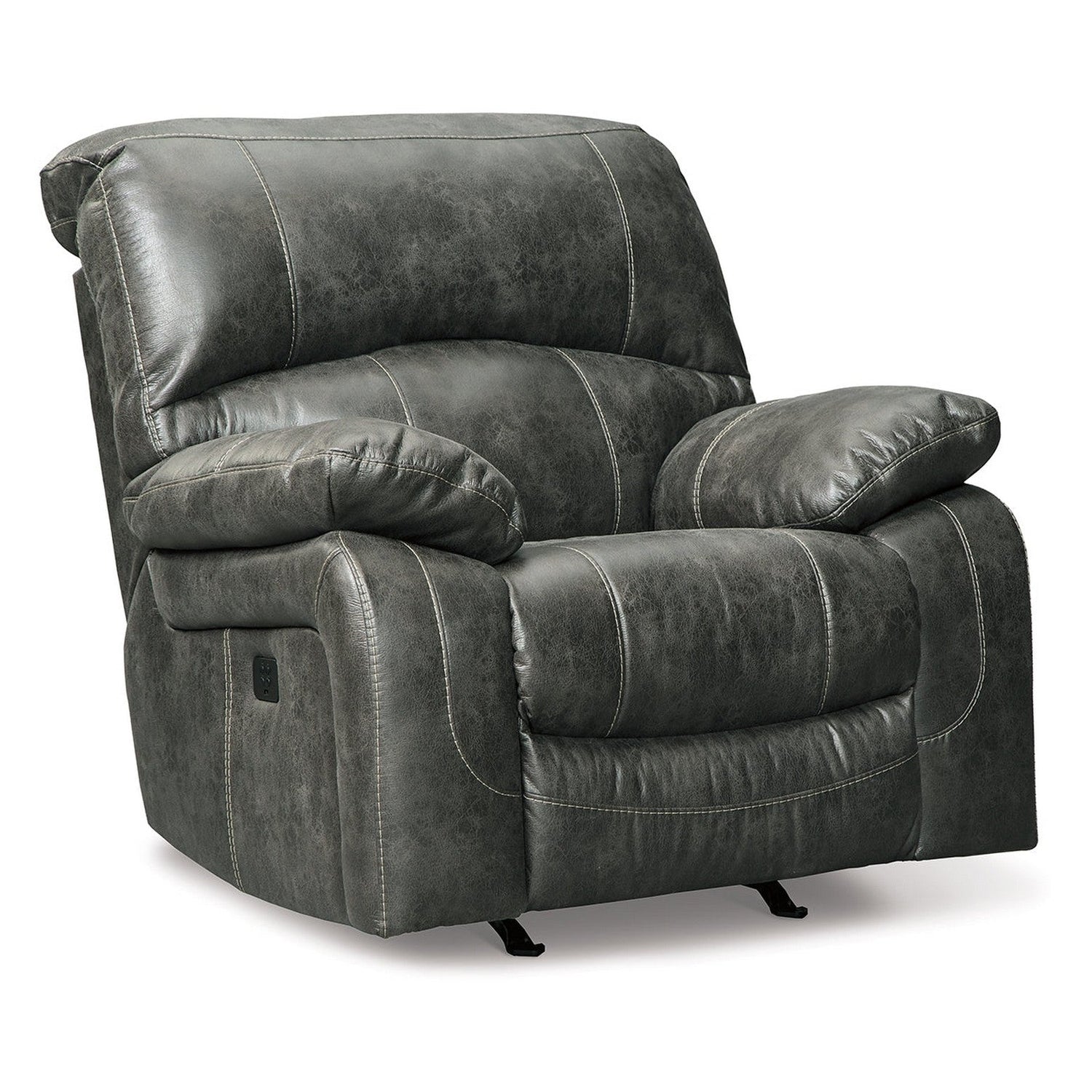 Dunwell Power Reclining Sofa and Loveseat with Power Recliner Ash-51601U3