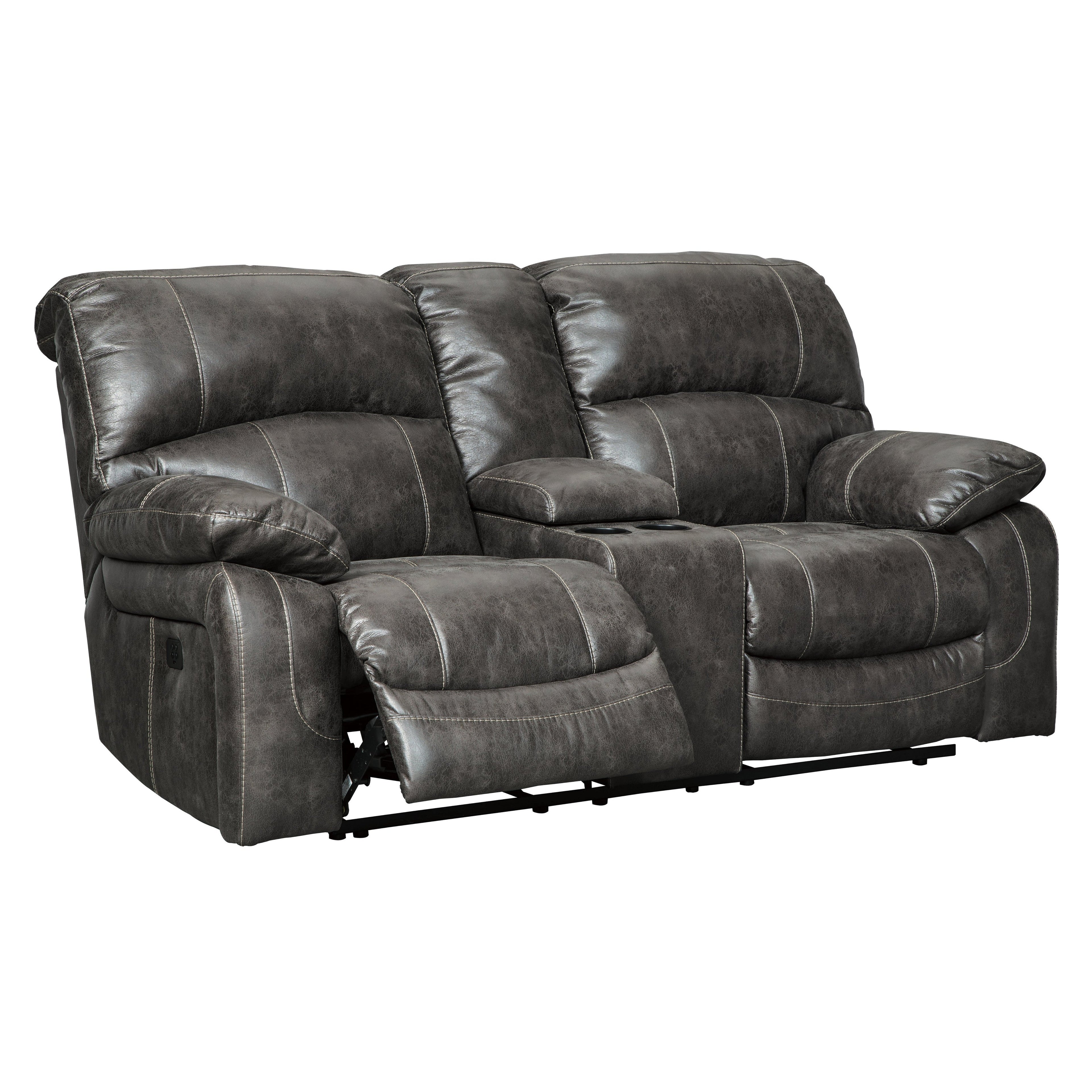 Dunwell Power Reclining Sofa and Loveseat with Power Recliner Ash-51601U3