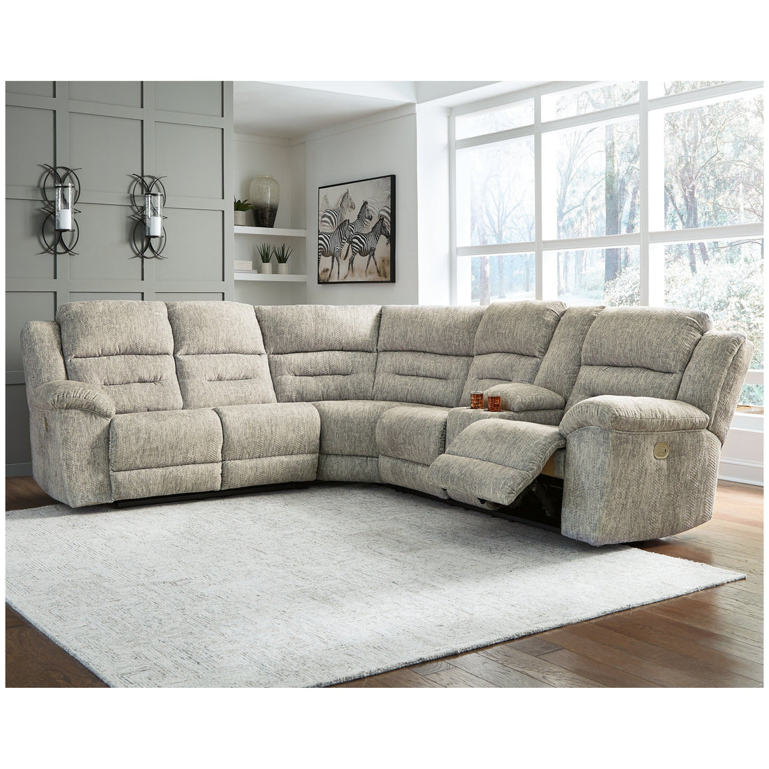 Family Den 3-Piece Power Reclining Sectional Ash-51802S2