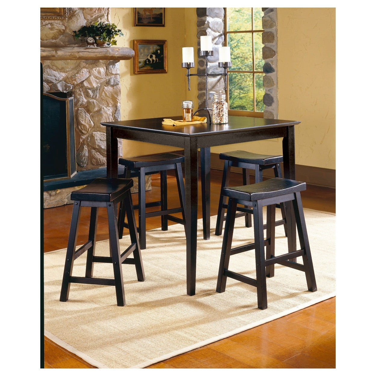 18H STOOL, RTA, BLK-SAND-THRU 5302BK-18