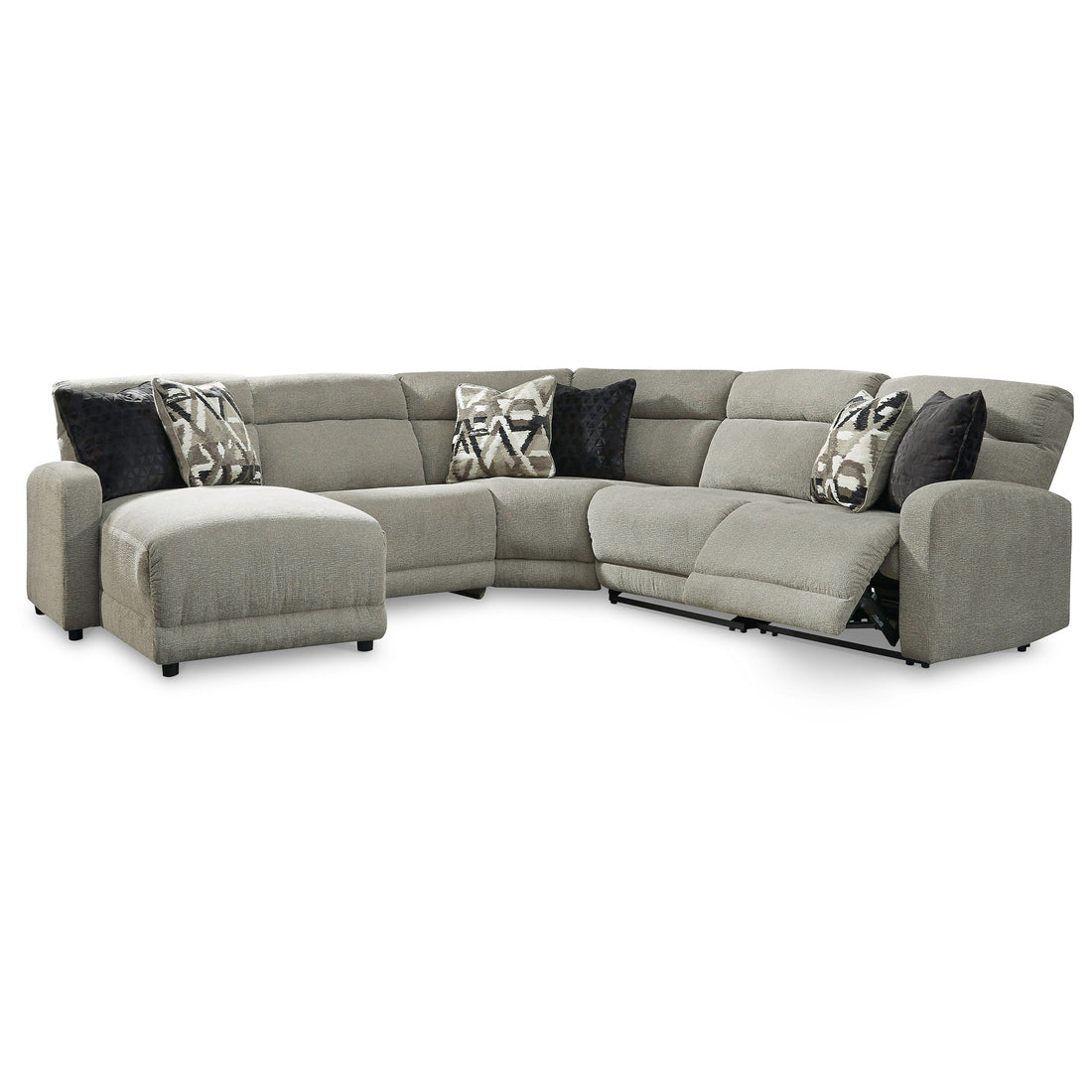 Colleyville 5-Piece Power Reclining Sectional with Chaise Ash-54405S11