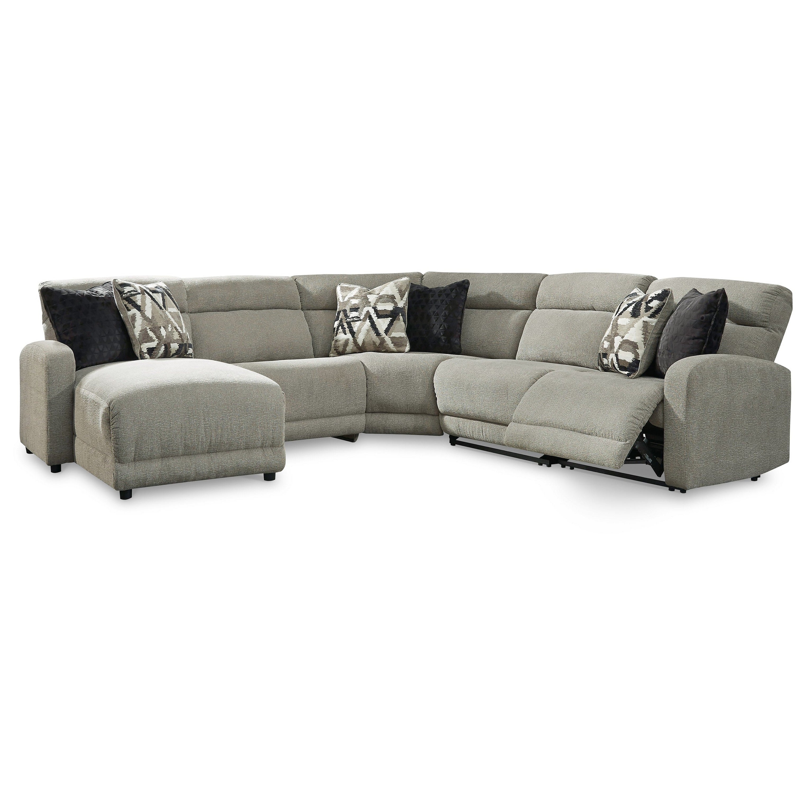 Colleyville 5-Piece Power Reclining Sectional with Chaise Ash-54405S11