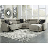 Colleyville 5-Piece Power Reclining Sectional with Chaise Ash-54405S14