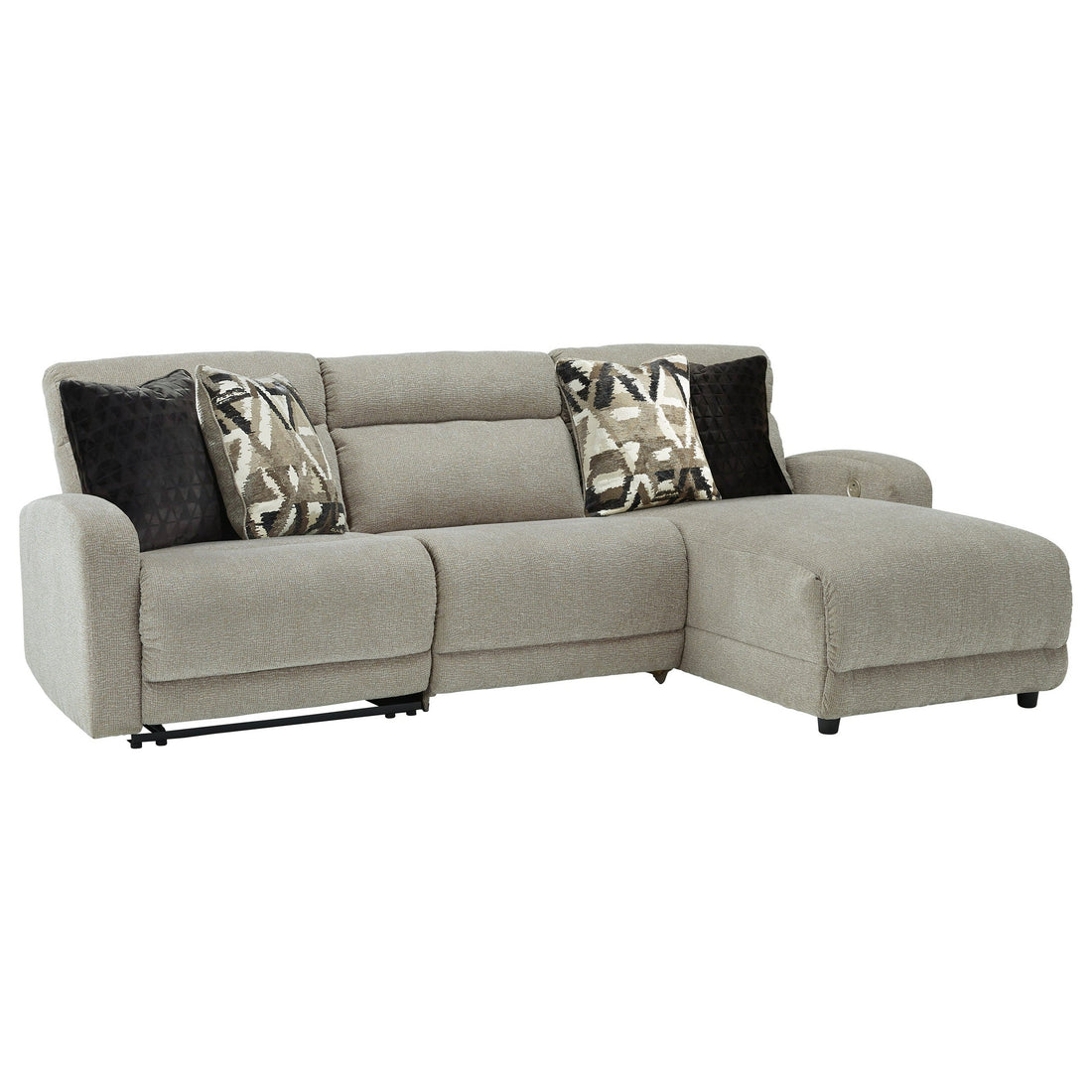 Colleyville 3-Piece Power Reclining Sectional with Chaise Ash-54405S4