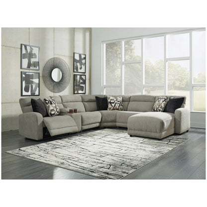 Colleyville 6-Piece Power Reclining Sectional with Chaise Ash-54405S12