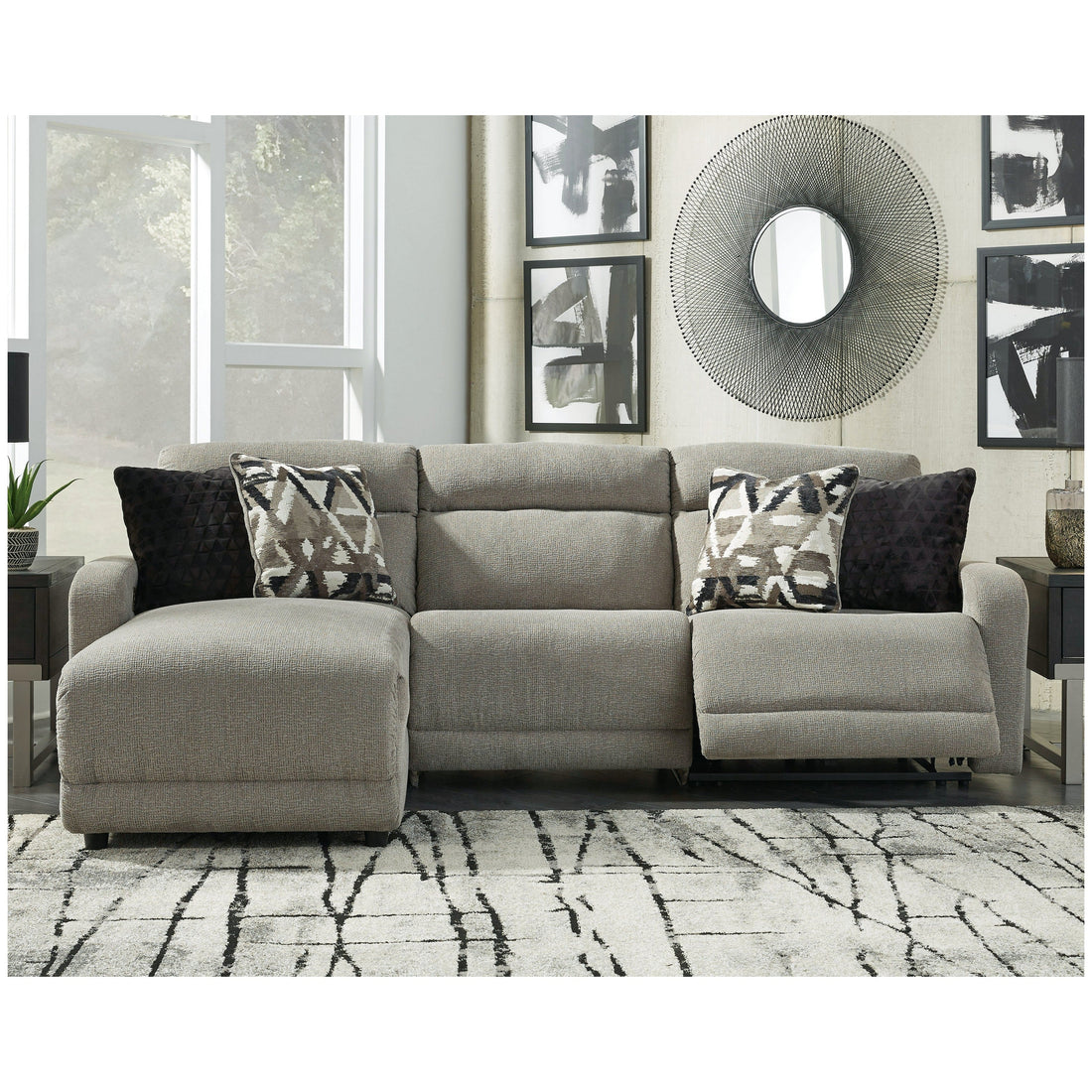 Colleyville 3-Piece Power Reclining Sectional with Chaise Ash-54405S4