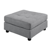 Claude Tufted Cushion Back Ottoman Dove 551006