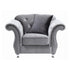 Frostine Button Tufted Chair Silver 551163