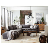 Serene 4-piece Upholstered Modular Sectional Charcoal 551324-SETA