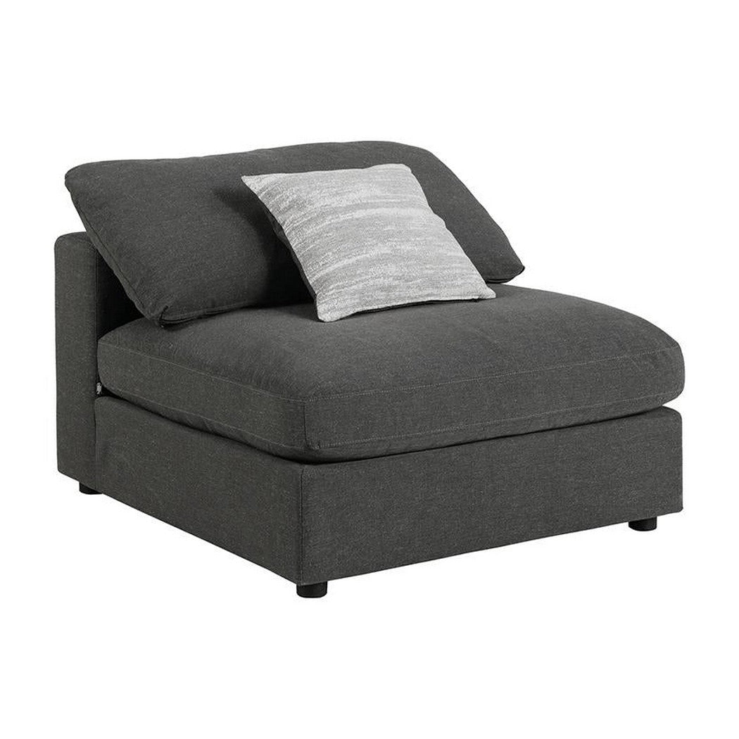 Serene 4-piece Upholstered Modular Sectional Charcoal 551324-SETB