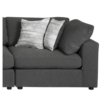 Serene 4-piece Upholstered Modular Sectional Charcoal 551324-SETB