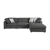 Serene 4-piece Upholstered Modular Sectional Charcoal 551324-SETB