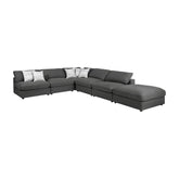 Serene 6-piece Upholstered Modular Sectional Charcoal 551324-SET