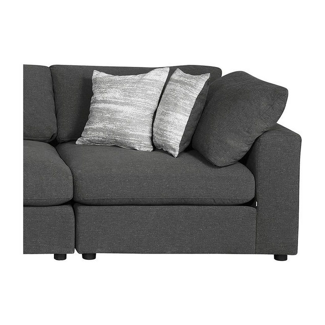 Serene 6-piece Upholstered Modular Sectional Charcoal 551324-SET