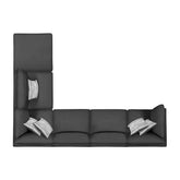 Serene 6-piece Upholstered Modular Sectional Charcoal 551324-SET