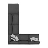 Serene 6-piece Upholstered Modular Sectional Charcoal 551324-SET