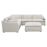 Hobson 6-piece Reversible Cushion Modular Sectional Off-White 551451-SET