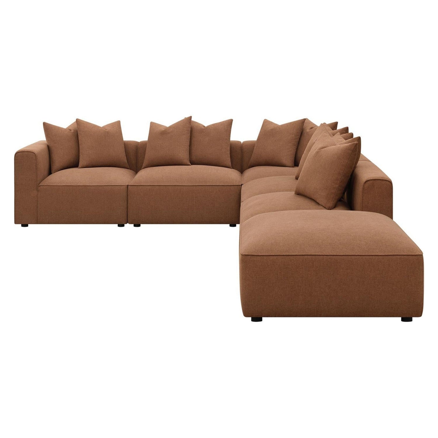 Jennifer 6-piece Upholstered Modular Sectional Terracotta 551591-SET