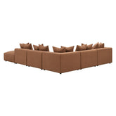 Jennifer 6-piece Upholstered Modular Sectional Terracotta 551591-SET