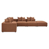 Jennifer 6-piece Upholstered Modular Sectional Terracotta 551591-SET