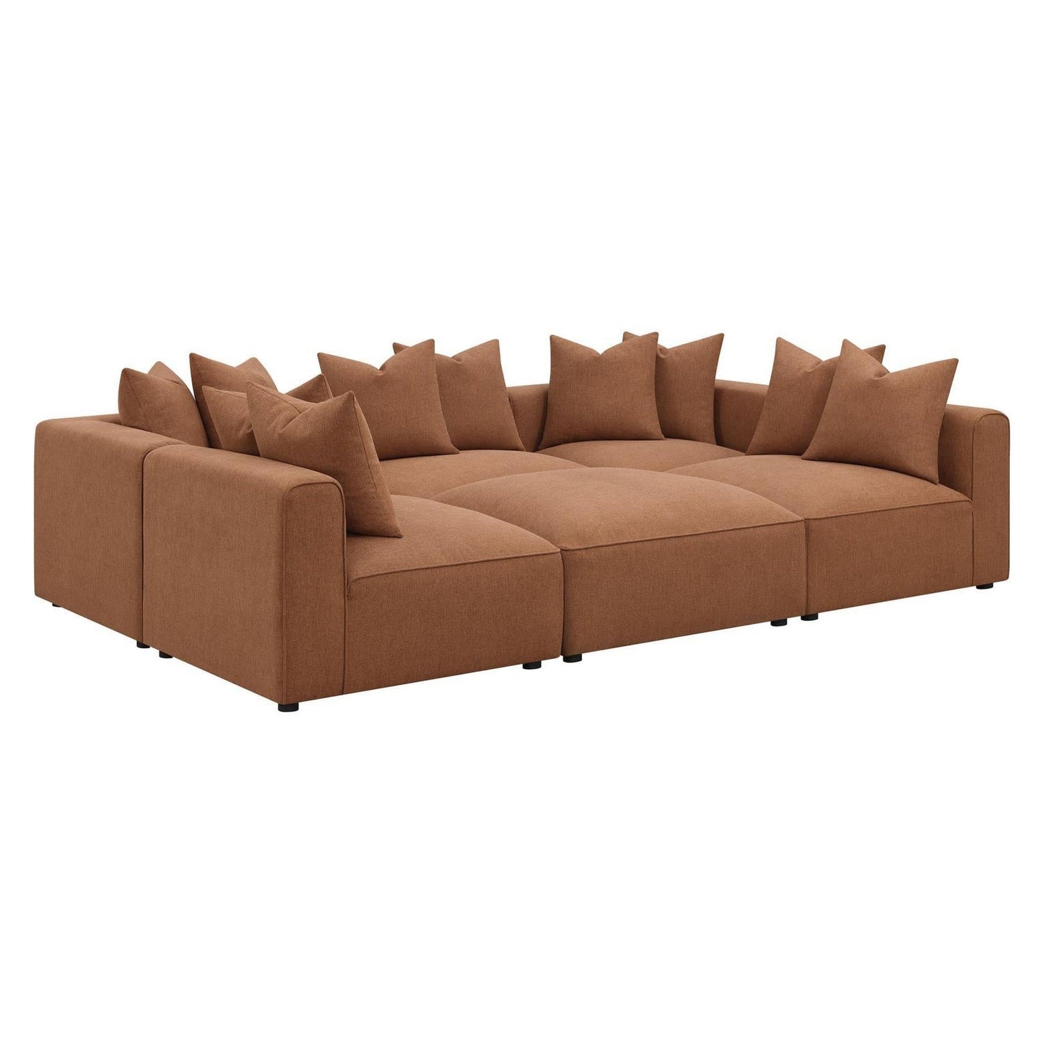 Jennifer 6-piece Upholstered Modular Sectional Terracotta 551591-SET