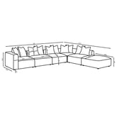 Jennifer 6-piece Upholstered Modular Sectional Terracotta 551591-SET