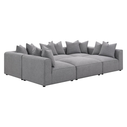 Jennifer 6-piece Tight Seat Modular Sectional Grey 551594-SET