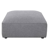 Jennifer Square Upholstered Ottoman Grey 551596