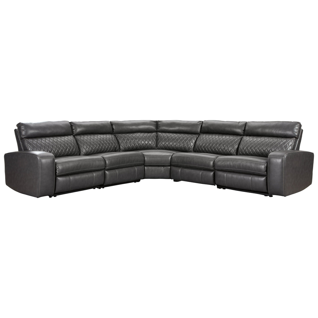 Samperstone 5-Piece Power Reclining Sectional Ash-55203S1