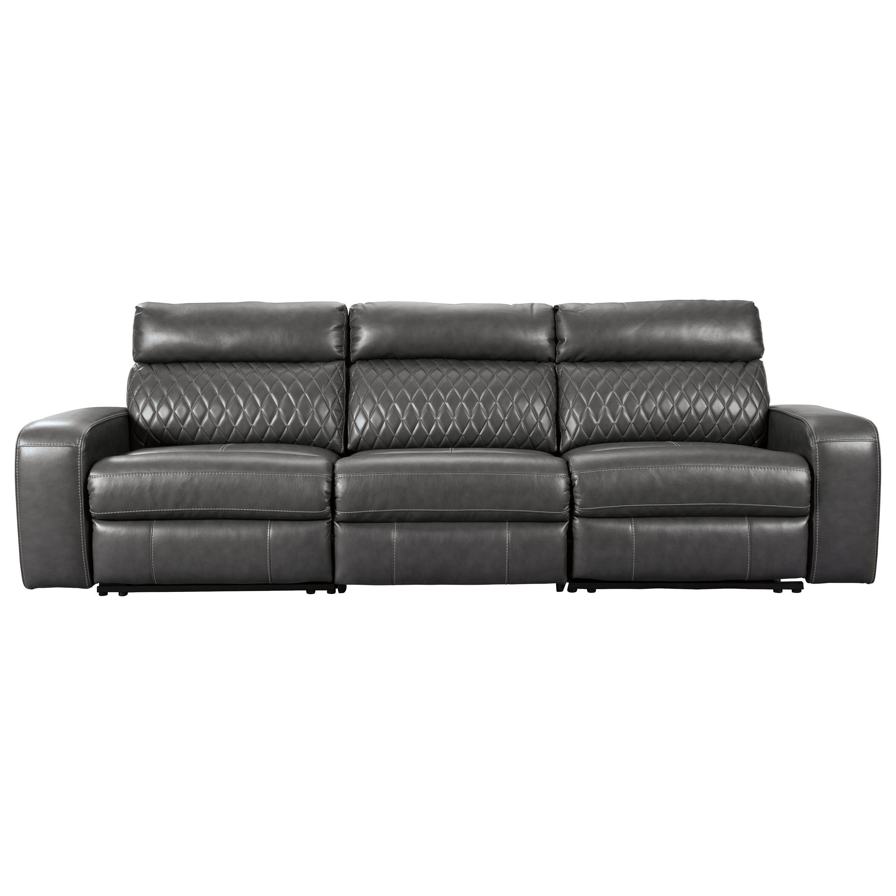 Samperstone 3-Piece Power Reclining Sectional Ash-55203S4