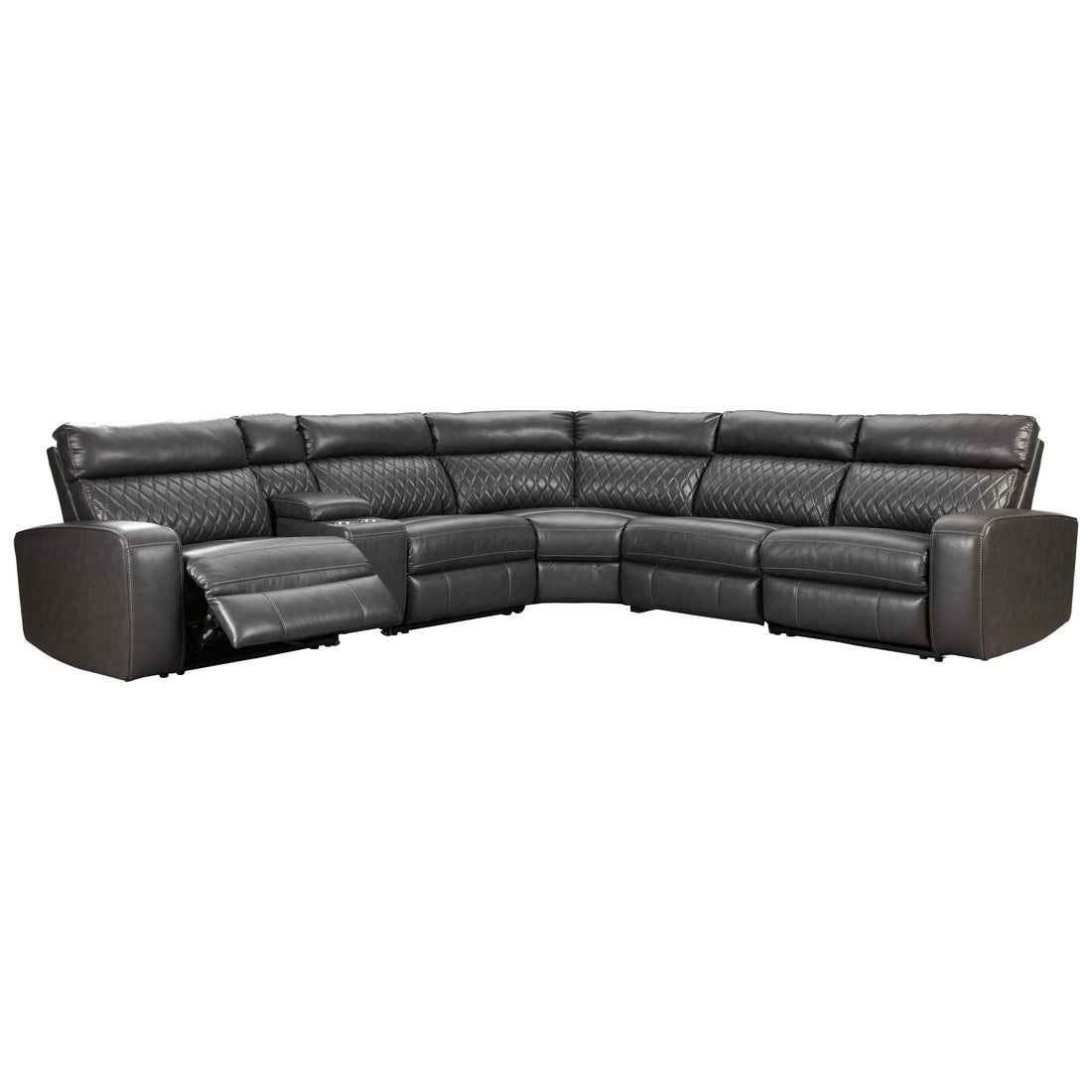 Samperstone 6-Piece Power Reclining Sectional Ash-55203S2