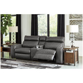 Samperstone 3-Piece Power Reclining Sectional Ash-55203S3