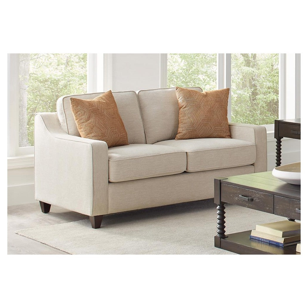 Christine Upholstered Cushion Back Sofa Beige