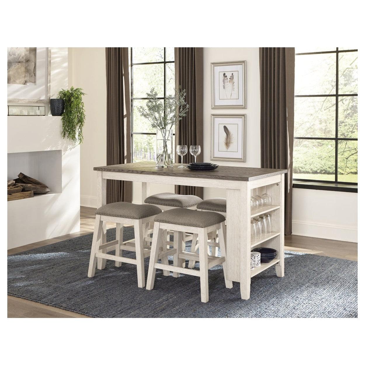 Homelegance Counter Height Table Antique White Beck s Furniture