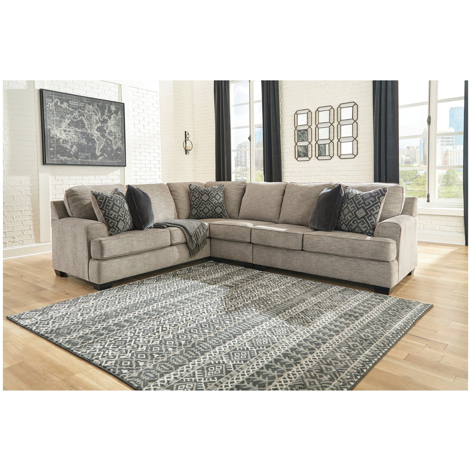 Bovarian 3-Piece Sectional Ash-56103S4