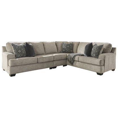 Bovarian 3-Piece Sectional with Ottoman Ash-56103U2