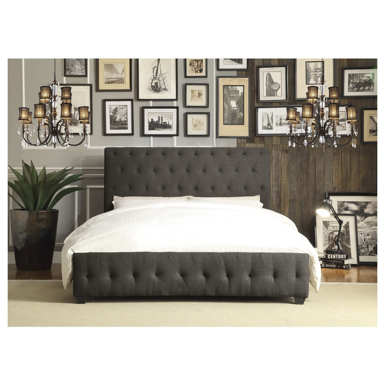 (2) EASTERN KING BED, FABRIC 5789KN-1EK*