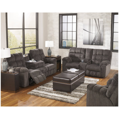 Acieona Reclining Sofa with Drop Down Table Ash-5830089