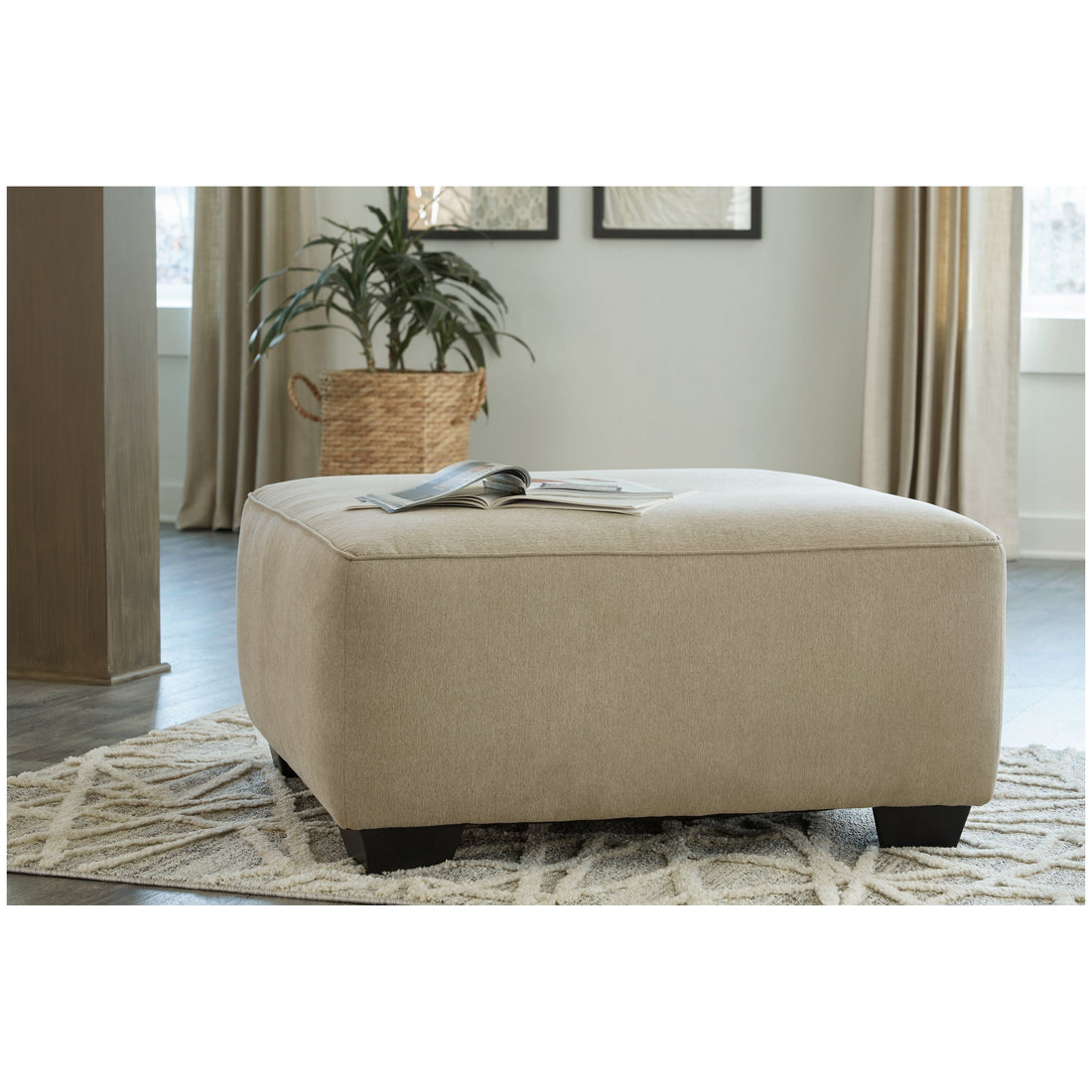 Lucina Oversized Accent Ottoman Ash-5900608