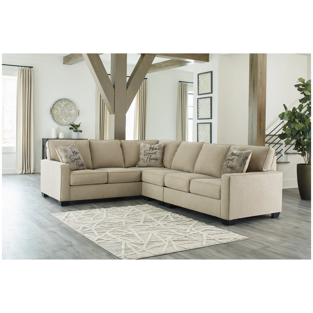 Lucina 3-Piece Sectional Ash-59006S3