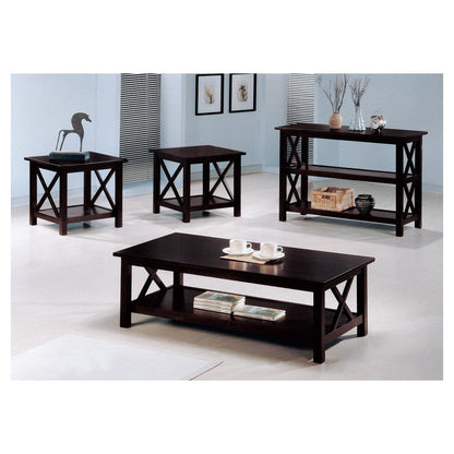 Rachelle Sofa Table with 2-shelf Deep Merlot 5910