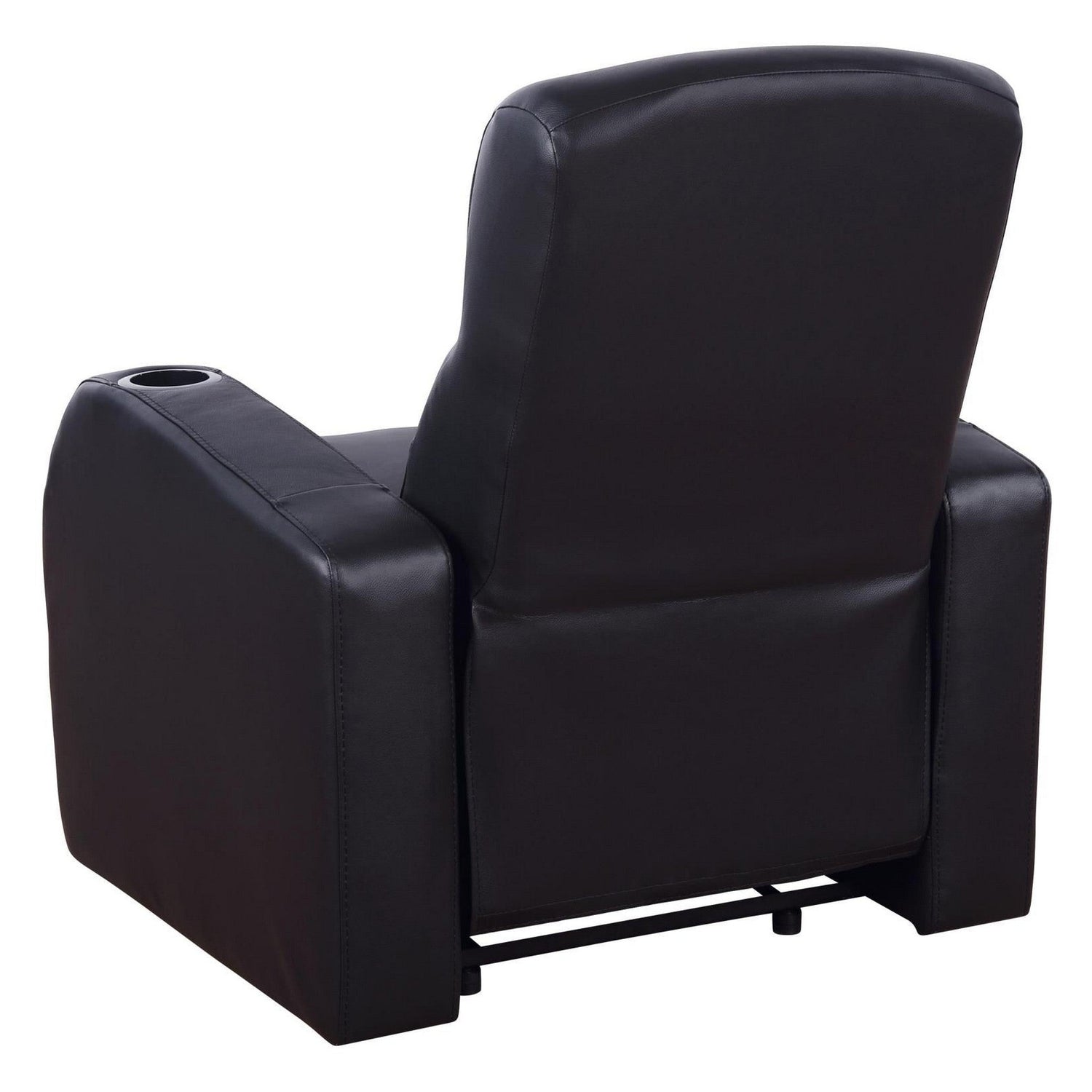 Cyrus Upholstered Recliner Living Room Set Black 600001-S3A