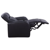 Cyrus Upholstered Recliner Living Room Set Black 600001-S3A