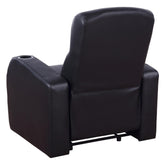 Cyrus Upholstered Recliner Living Room Set Black 600001-S3B