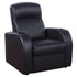 Cyrus Upholstered Recliner Living Room Set Black 600001-S4A